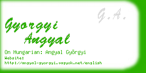 gyorgyi angyal business card
