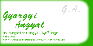 gyorgyi angyal business card